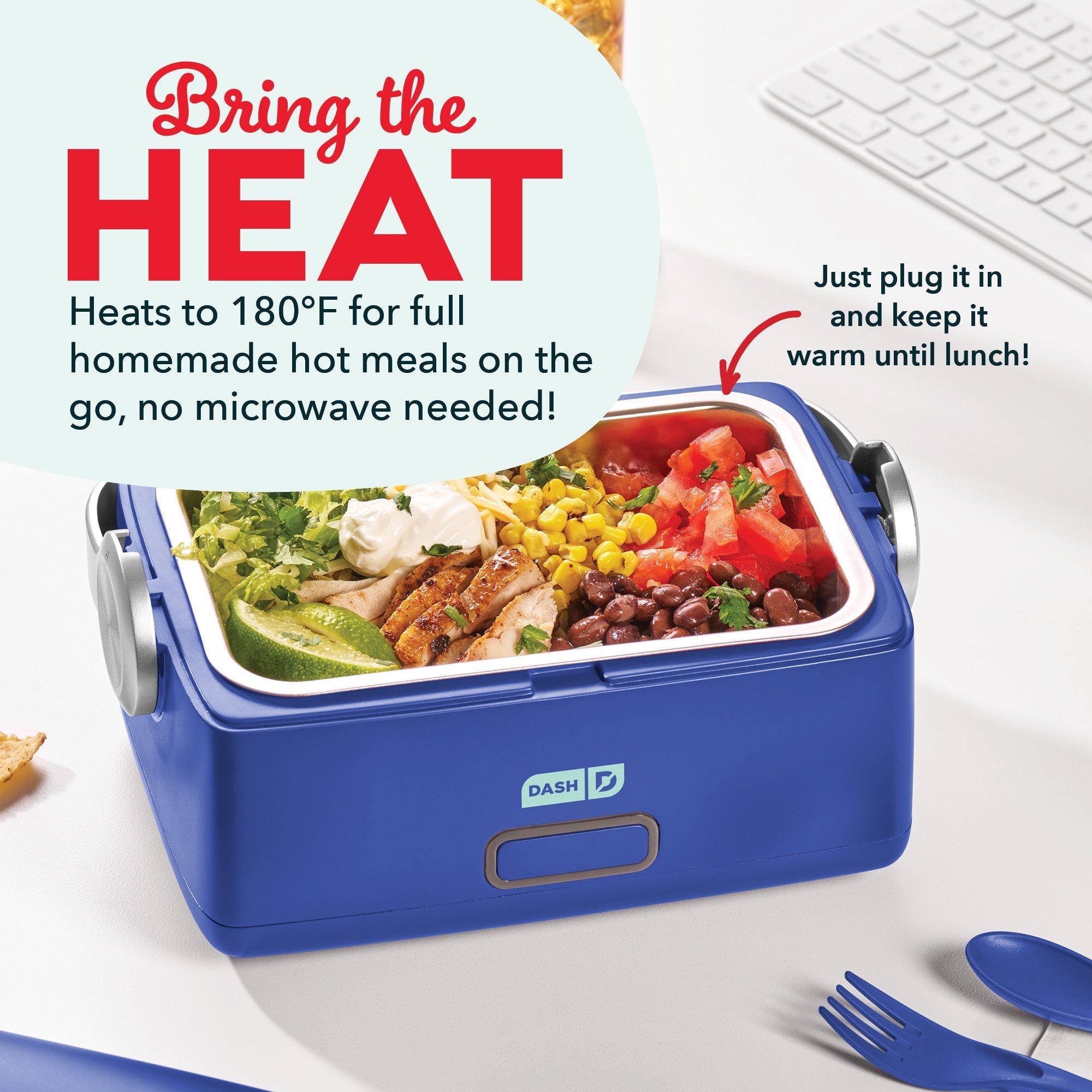 Hot2Go™ Electric Lunchbox (30 Ounce + Utensils)